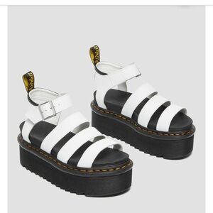 Dr. Martens White Blaire Hydro Platform Sandals